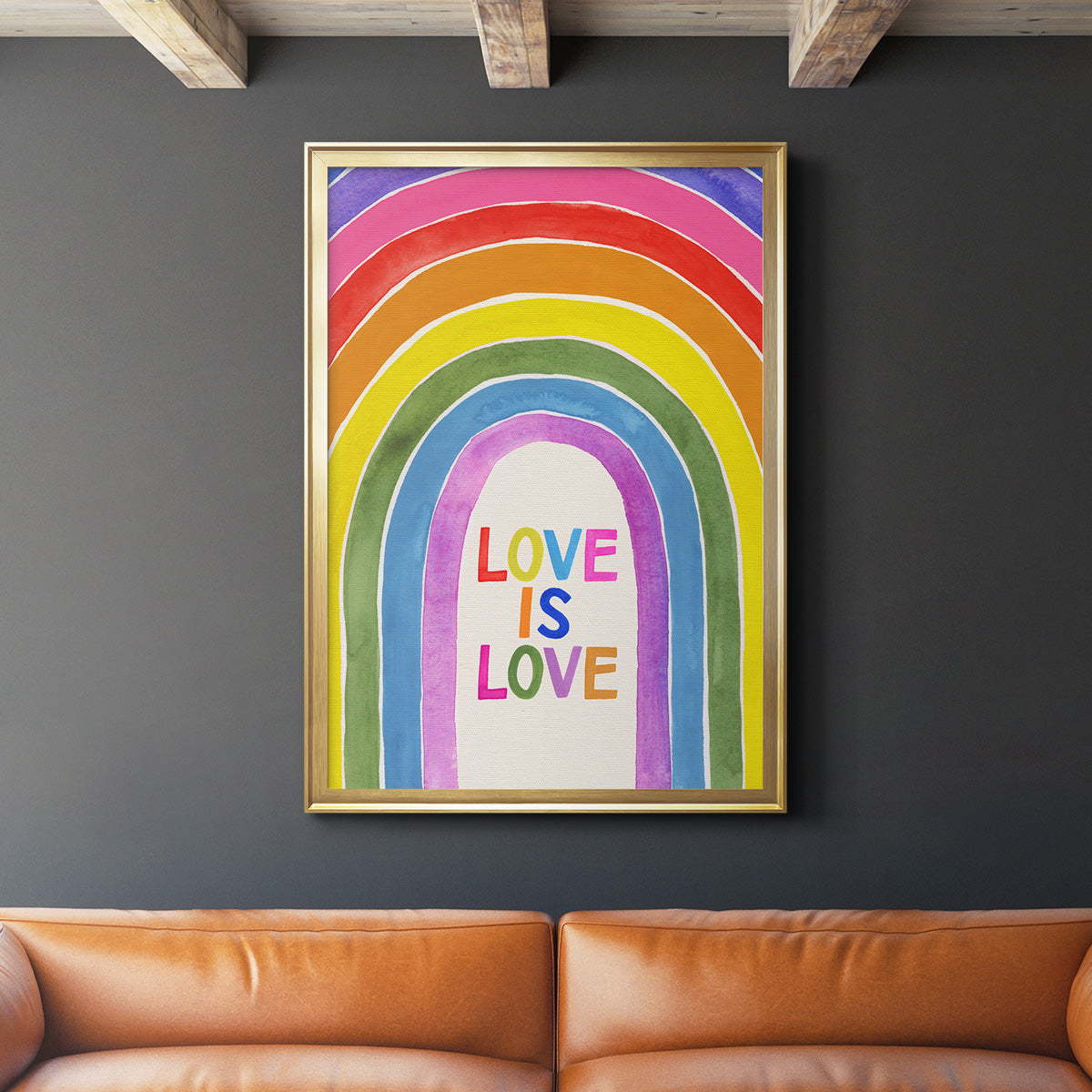 Love Loudly Collection B - Modern Framed Canvas Print