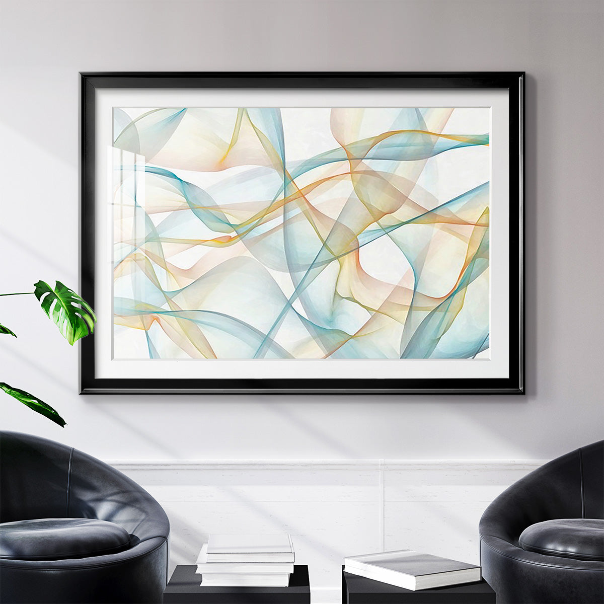 Curves and Waves VI - Modern Framed Art Print