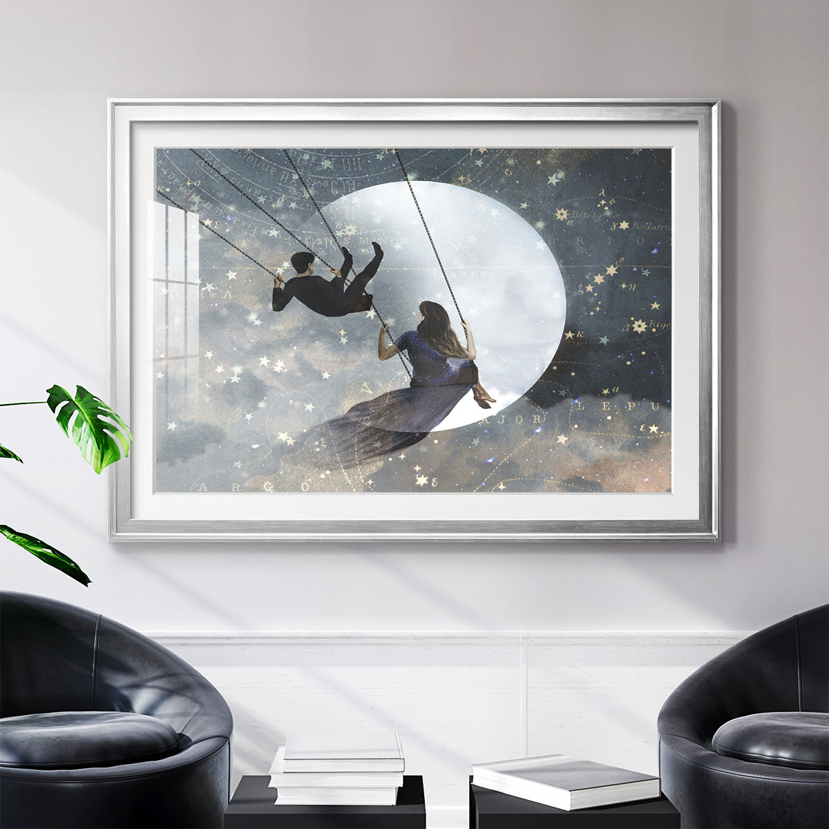 Celestial Love II - Modern Framed Art Print
