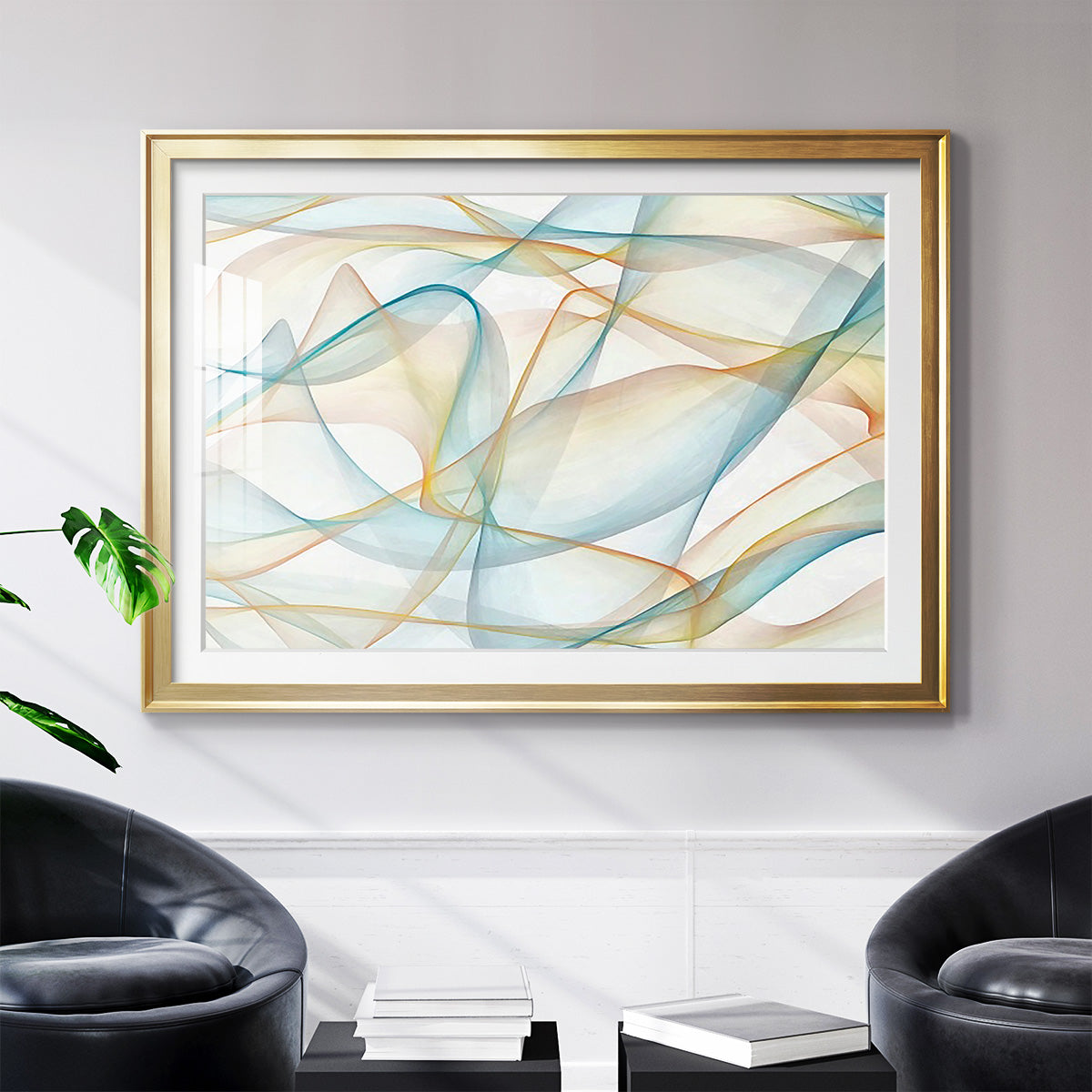 Curves and Waves V - Modern Framed Art Print