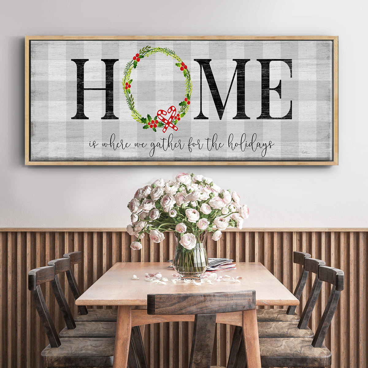 Gather for the Holidays - Floater Framed Canvas Print