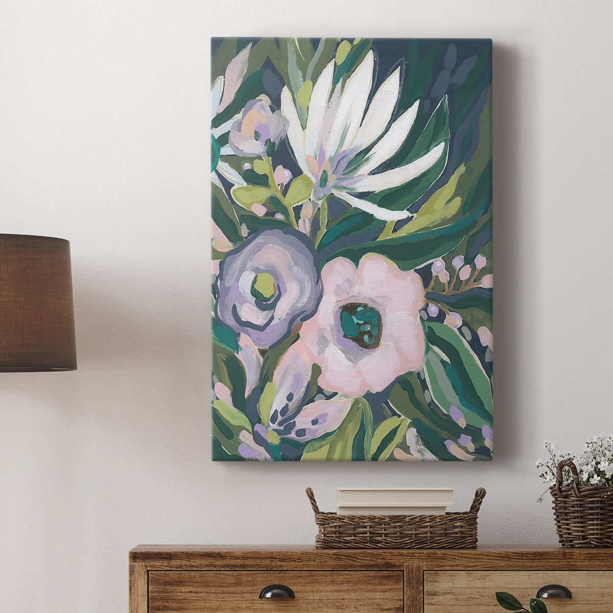 Purple Jungle Garden II - Canvas Art Print