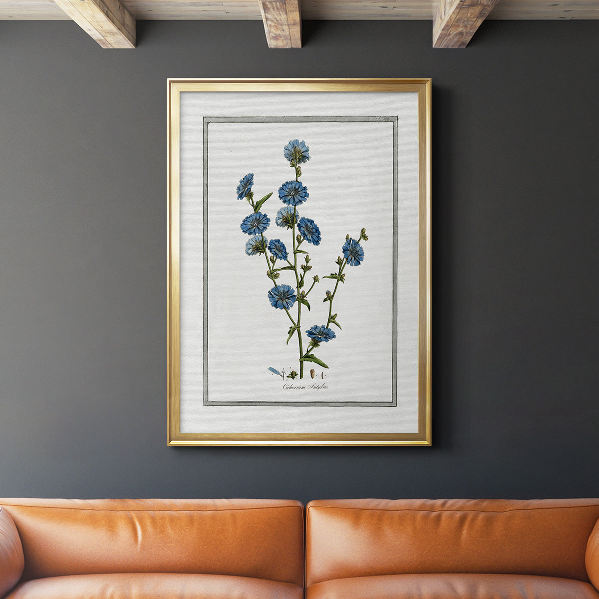 Soft Botanical I - Modern Framed Canvas Print