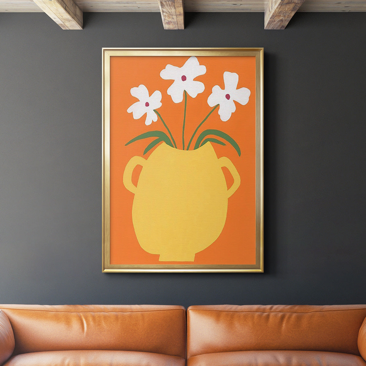 Modern Blooms II - Modern Framed Canvas Print
