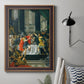 Classical historical painting of Alexander the Great by Donato Creti in an ornate bronzed mahogany wood frame displayed in a neutral interior setting.