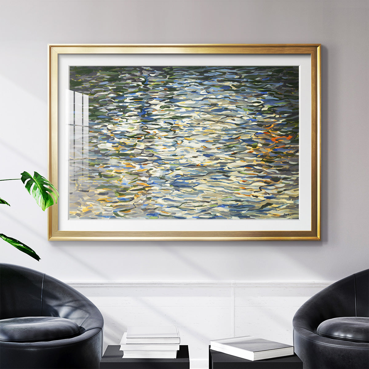 Water Reflections - Modern Framed Art Print