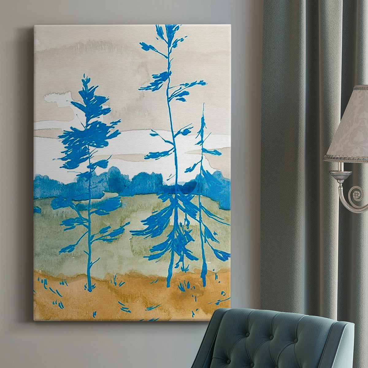 Cerulean Spruce II - Canvas Art Print