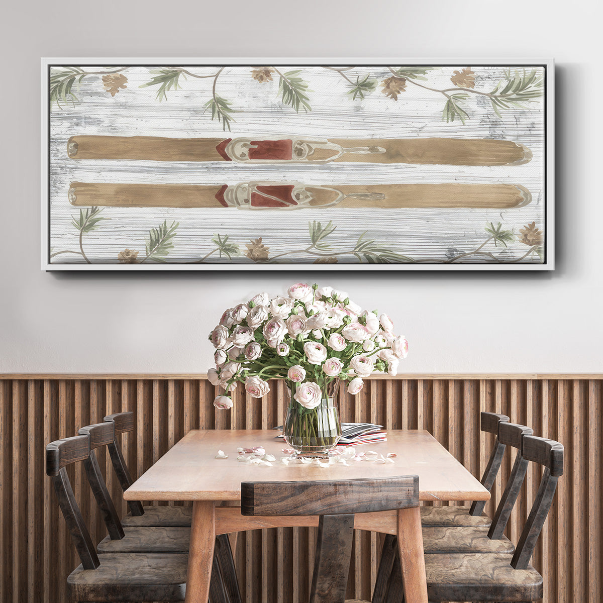 Pinecone Lodge Collection D - Floater Framed Canvas Print