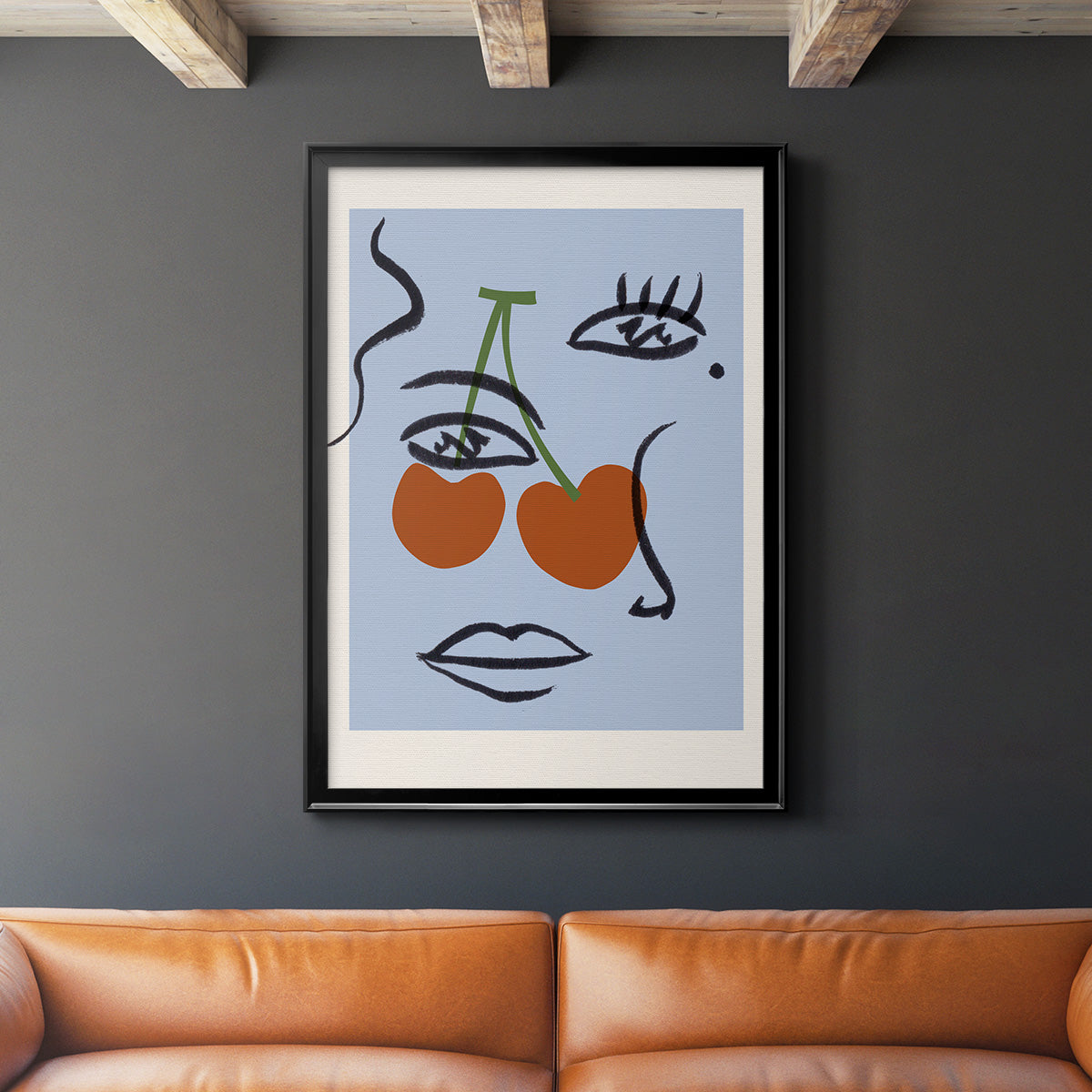 Cherry Baby I - Modern Framed Canvas Print
