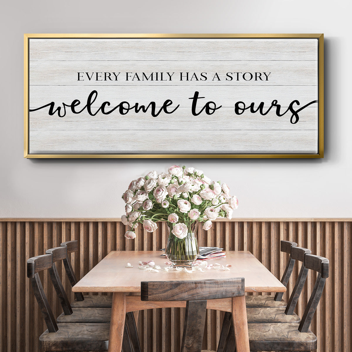 Family Story - Floater Framed Canvas Print