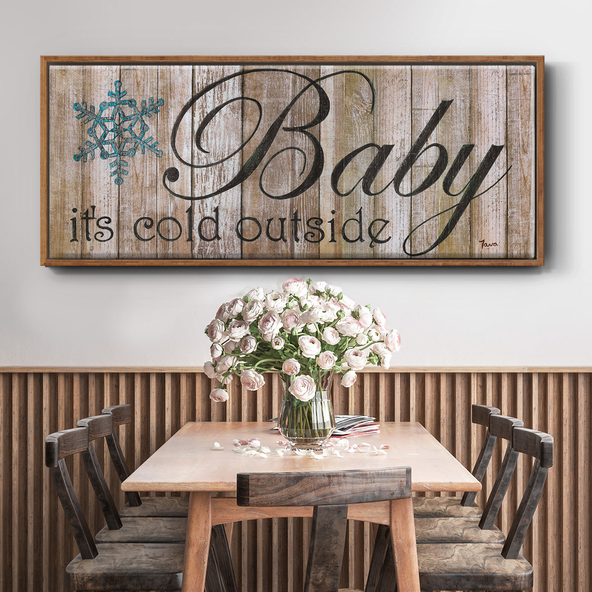 Baby It's Cold - Floater Framed Canvas Print