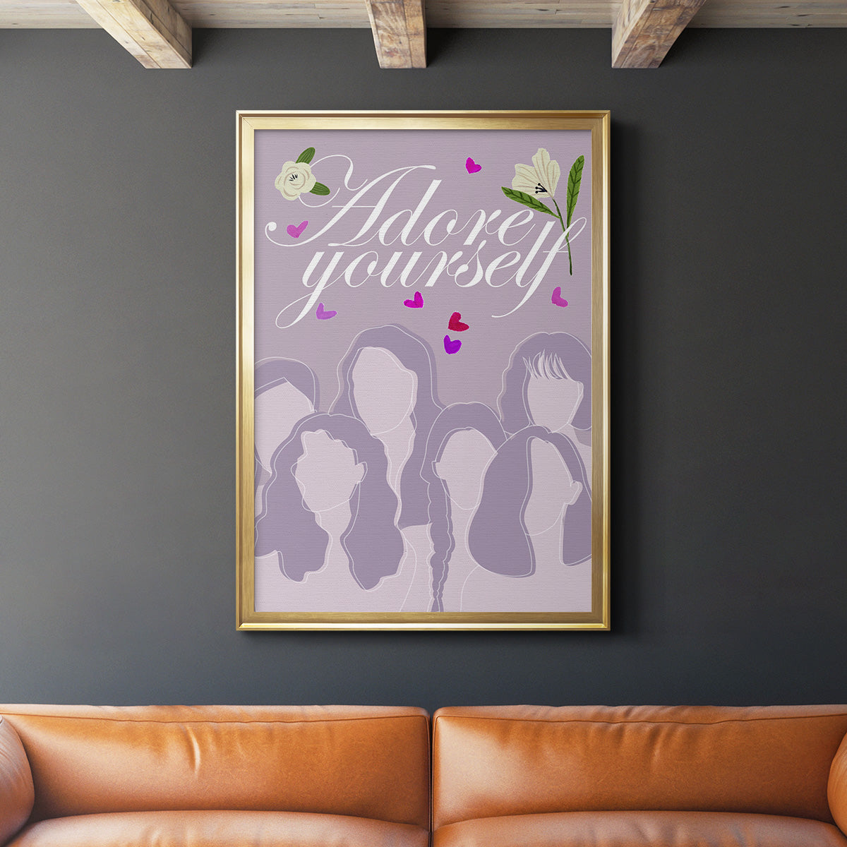 Happy Galentine's Day Collection B - Modern Framed Canvas Print