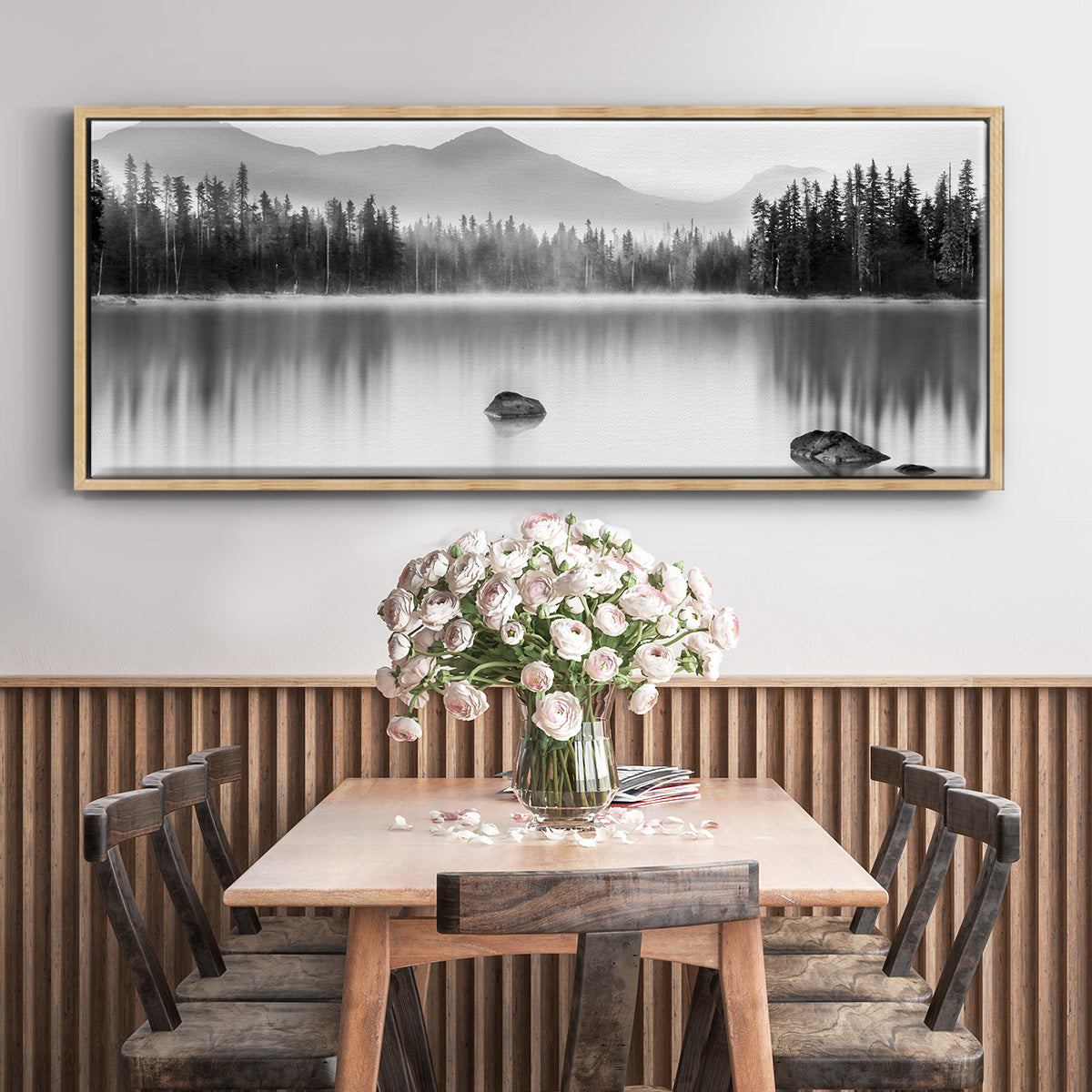 Mountain Reflection - Floater Framed Canvas Print