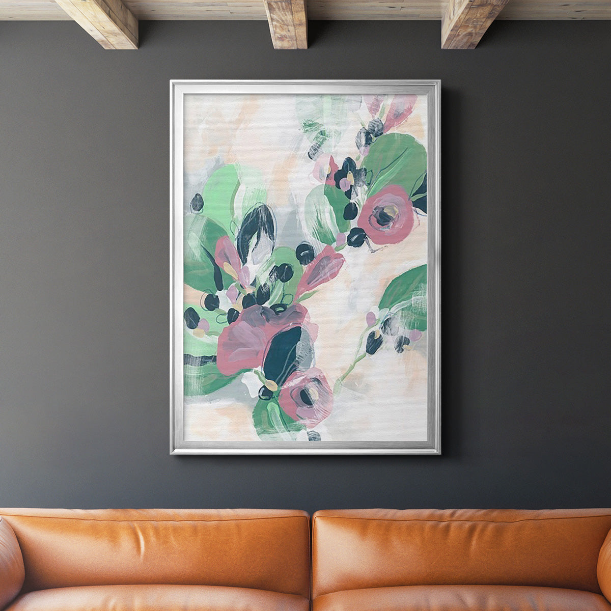 Tropical Branch Fresco II - Modern Framed Canvas Print