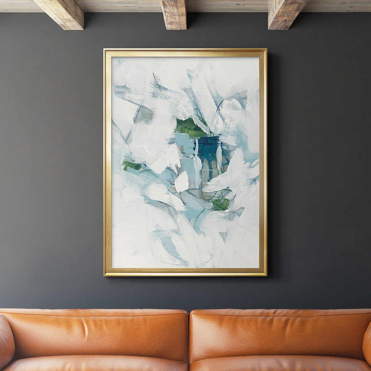 Ice Cavern III - Modern Framed Canvas Print