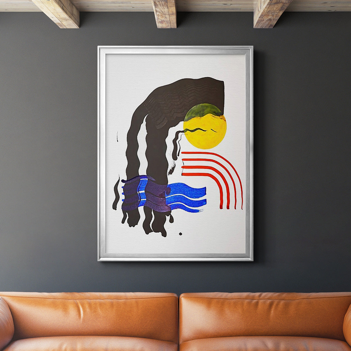 Shifting I - Modern Framed Canvas Print