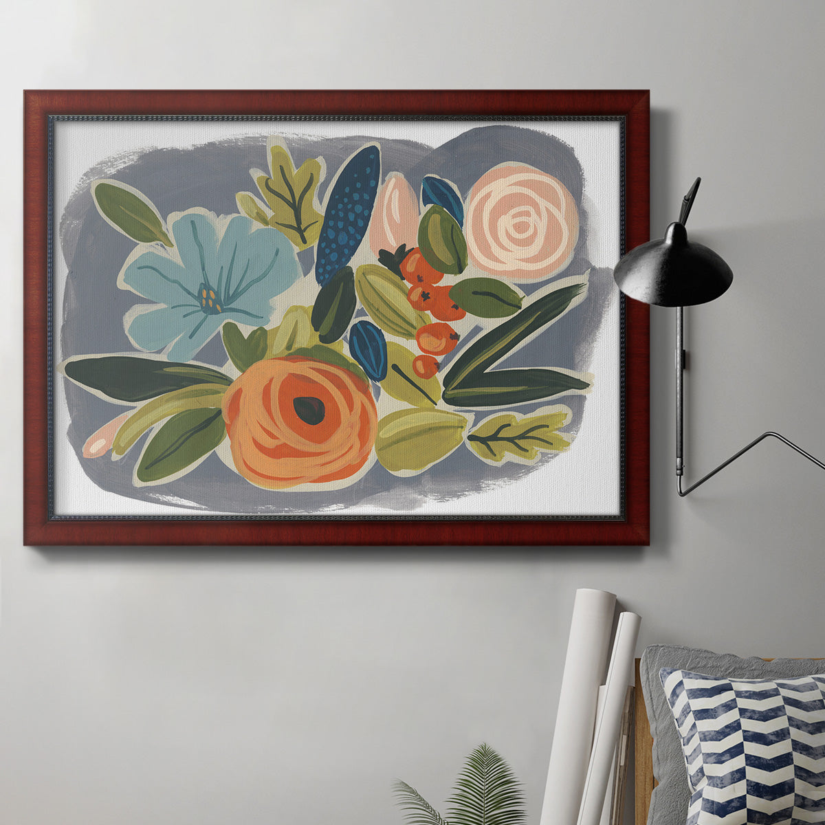 Bright Botany I Premium Framed Canvas- Ready to Hang