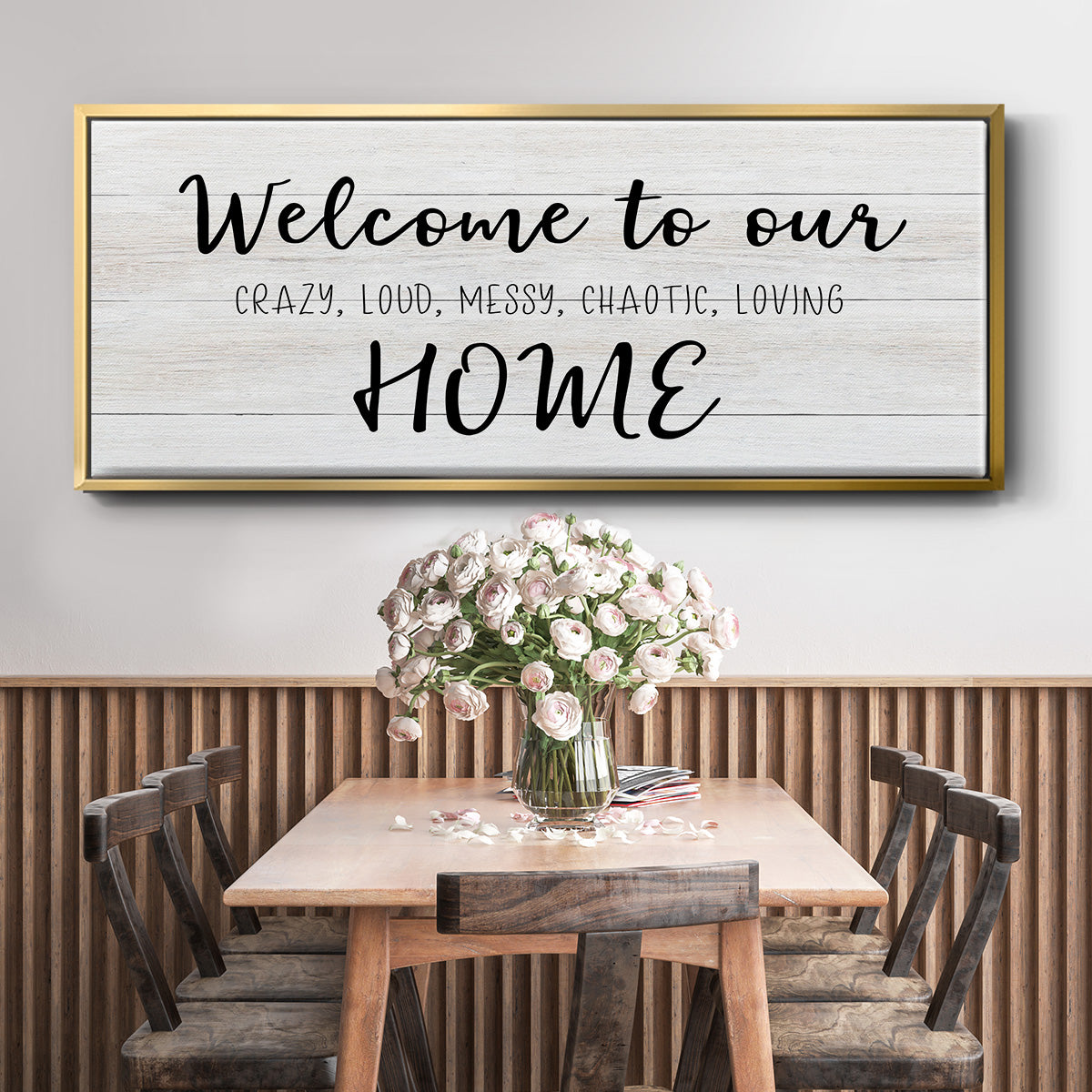 Welcome to Our Home - Floater Framed Canvas Print