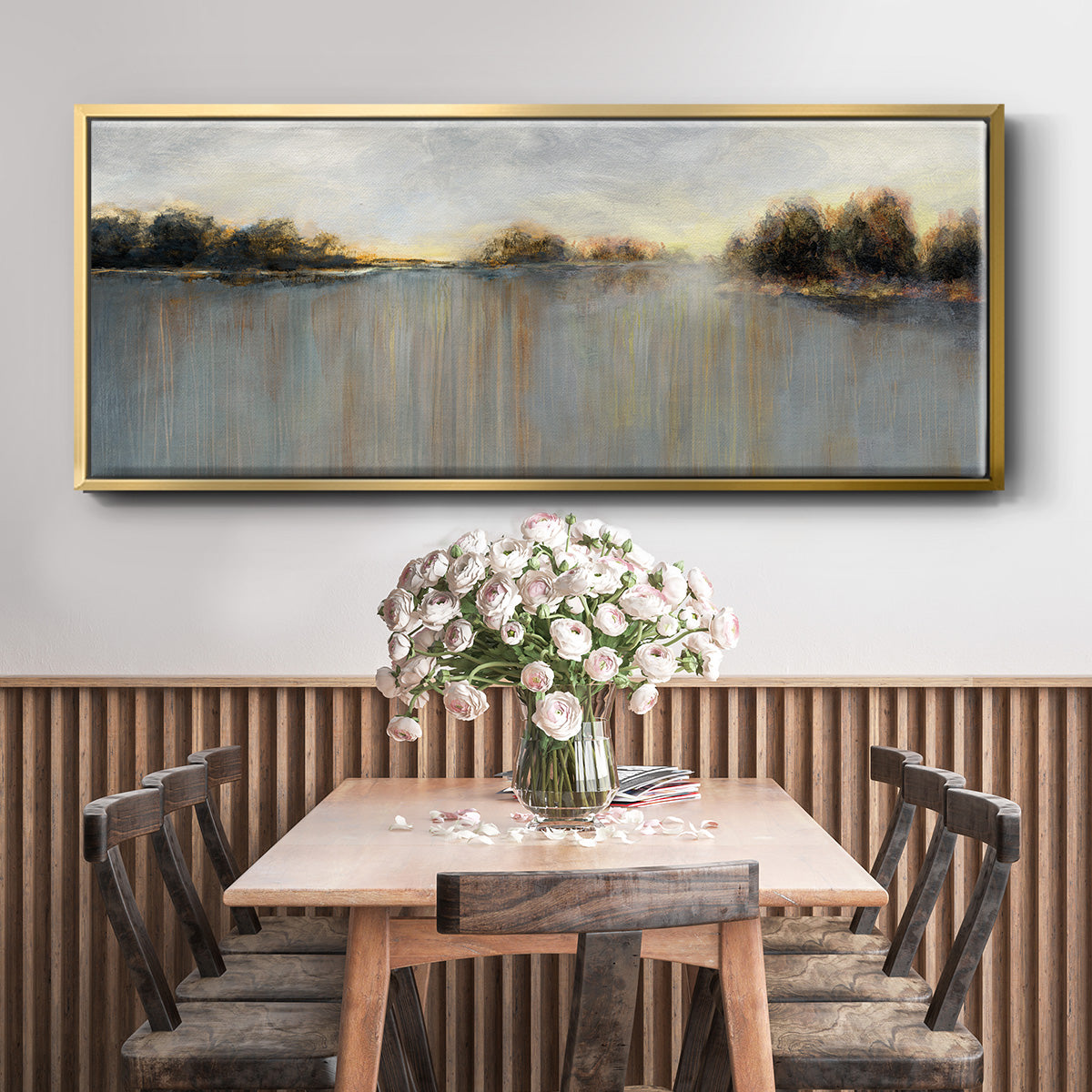 Rain at Dawn - Floater Framed Canvas Print