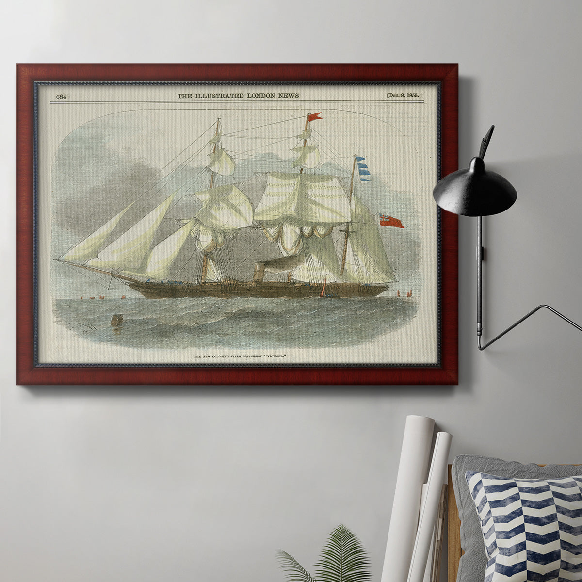 Antique Clipper Ship III Premium Framed Canvas- Ready to Hang