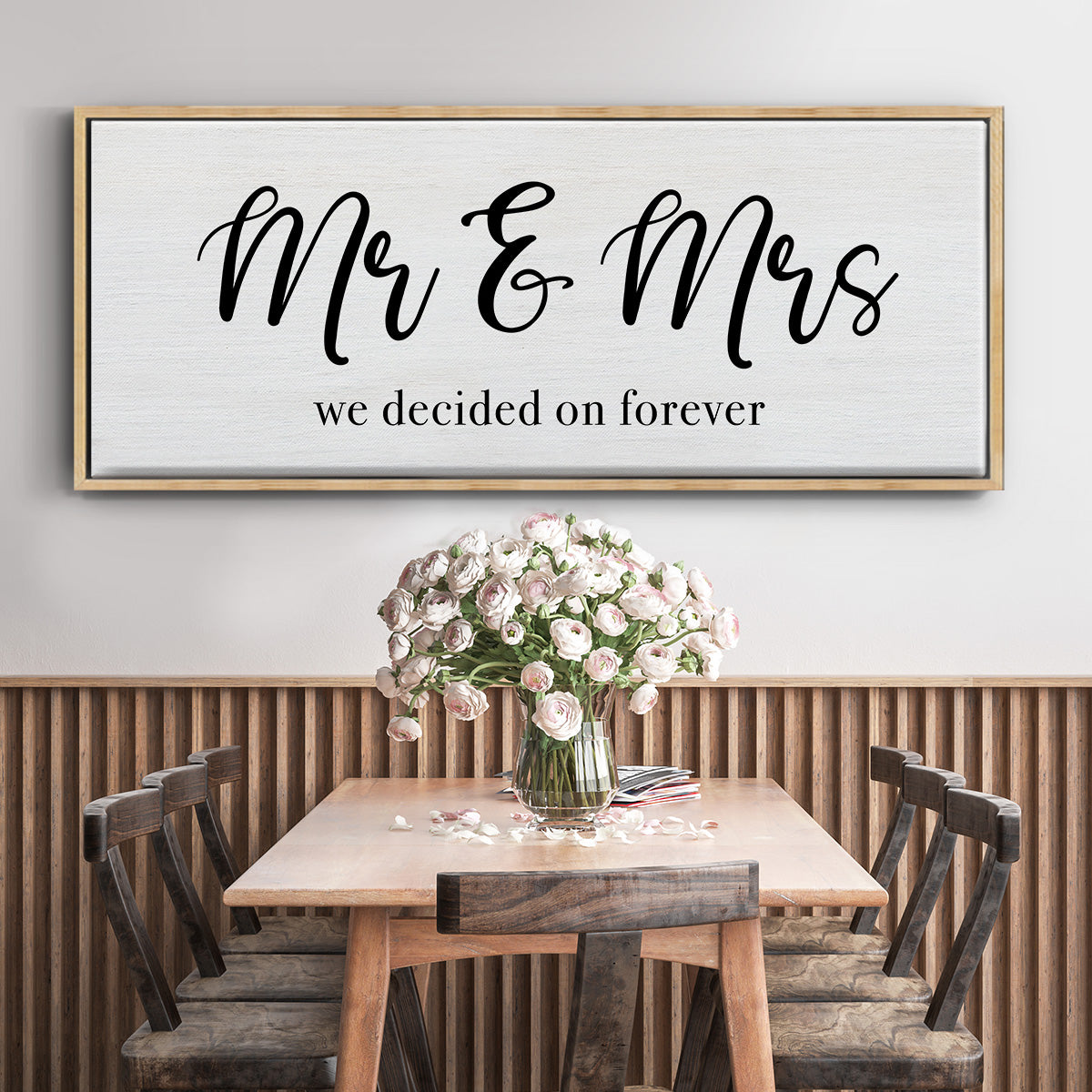 Decided on Forever - Floater Framed Canvas Print