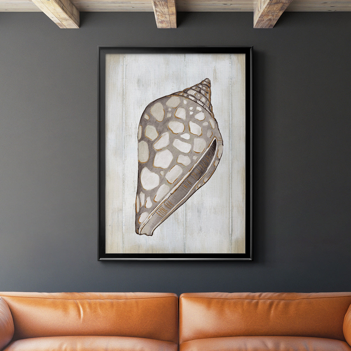 Ocean Cone I - Modern Framed Canvas Print