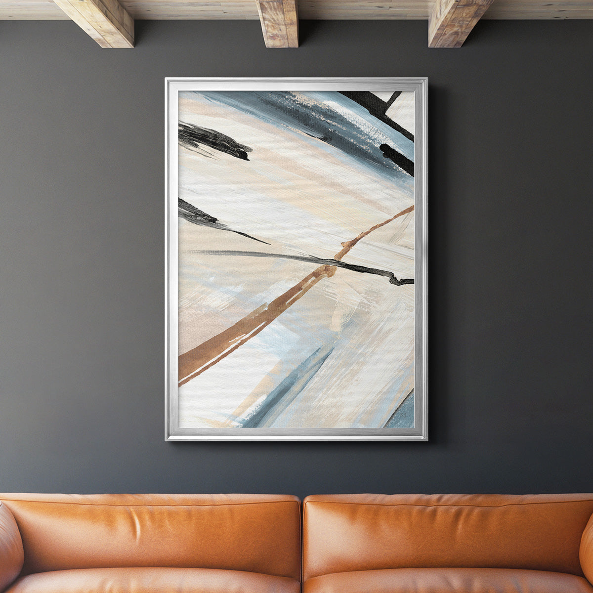 Dancing Wind Revisit II - Modern Framed Canvas Print