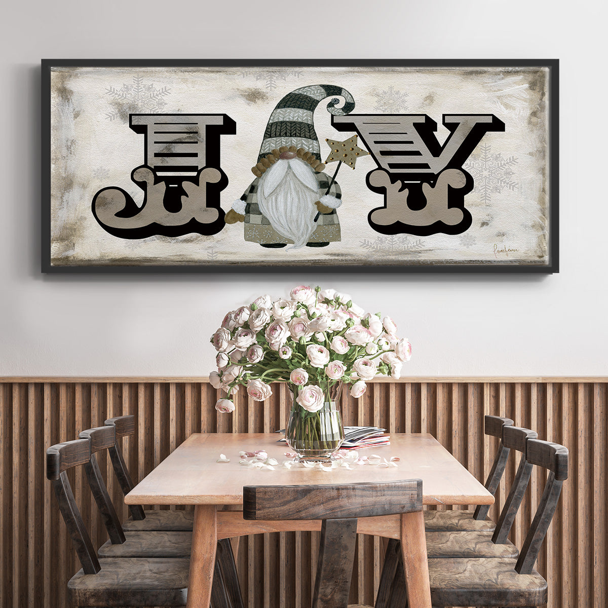 Winter Wonderland Friend Joy - Floater Framed Canvas Print