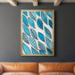 Patterned Leaf Shapes I - Modern Framed Canvas Print