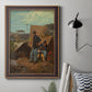 American genre scene of domestic life by Winslow Homer in an ornate bronzed mahogany wood frame displayed in a neutral interior setting.
