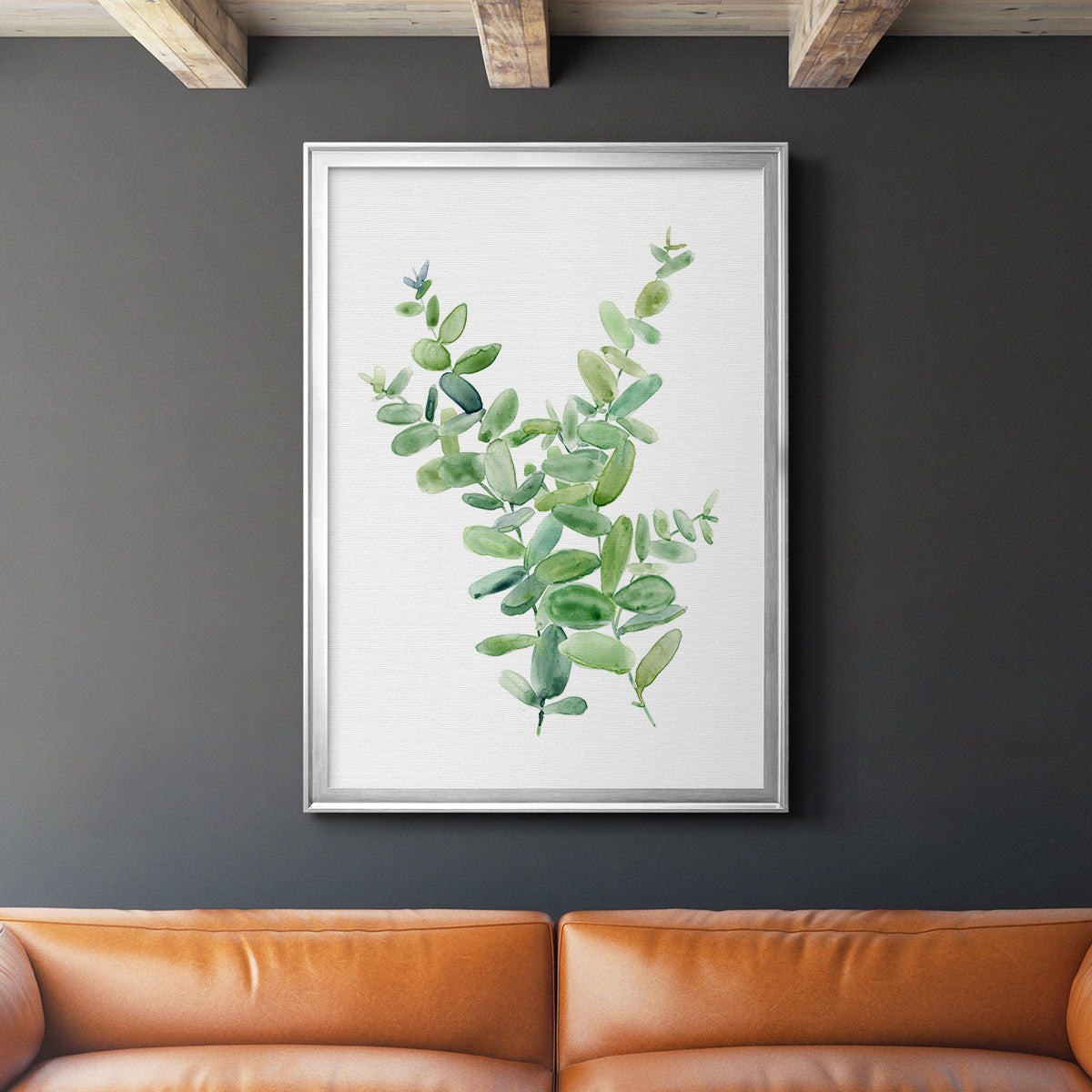 Eucalyptus III - Modern Framed Canvas Print