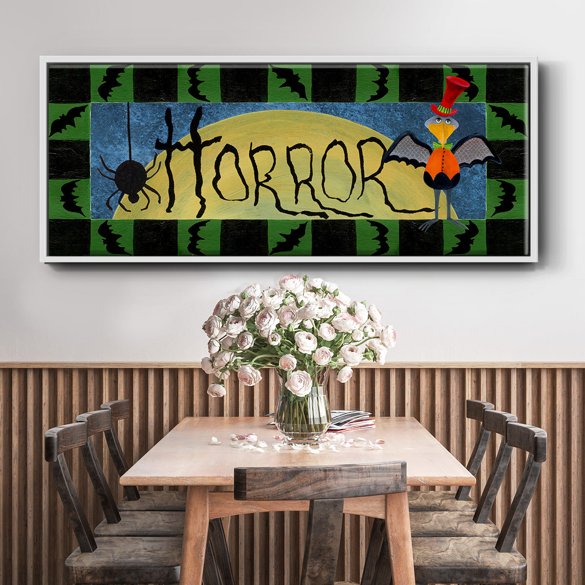 Halloween Trick or Treaters Collection D - Floater Framed Canvas Print