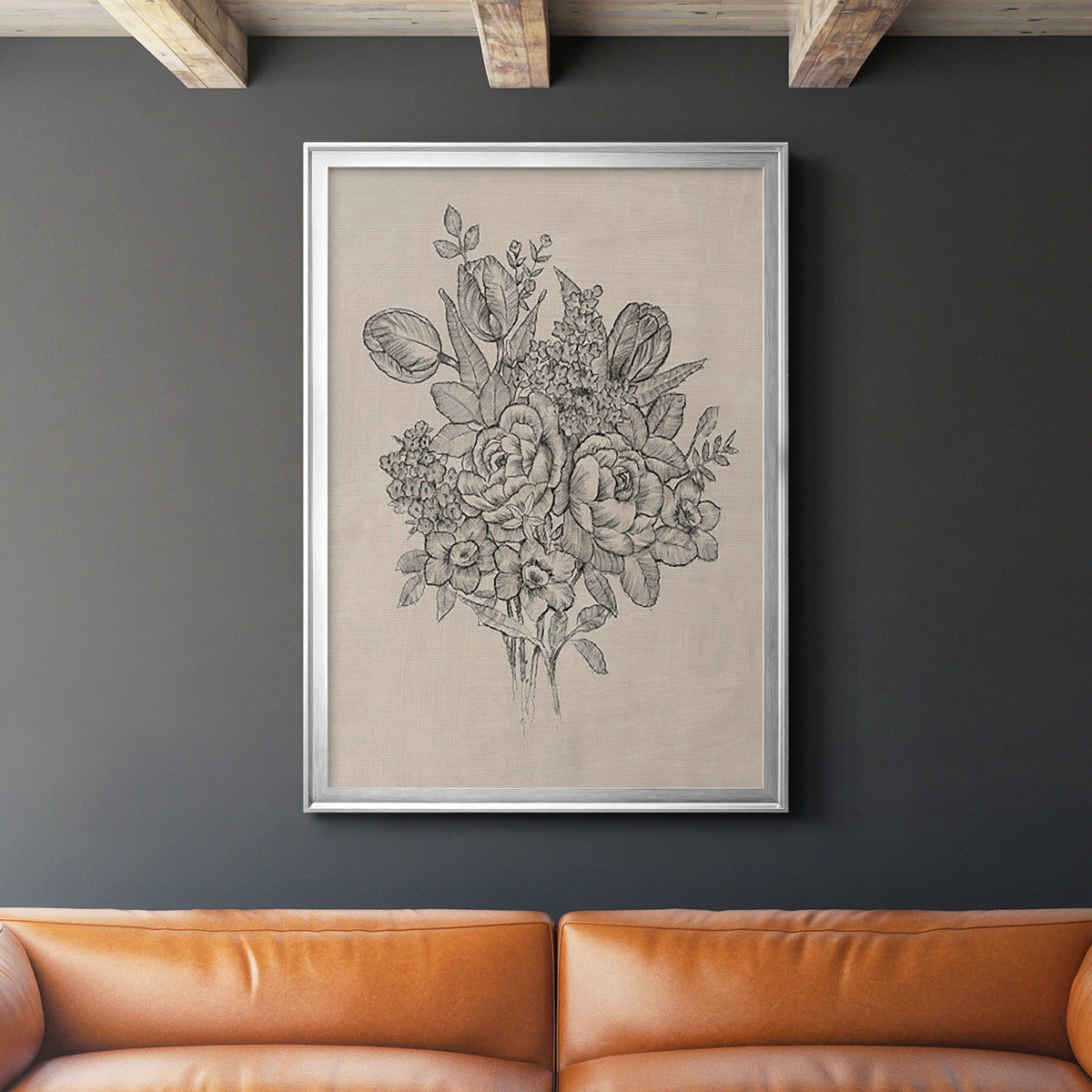 Floral Bouquet II - Modern Framed Canvas Print