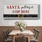 Santa Stop - Floater Framed Canvas Print