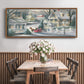 Village Sleigh Ride - Floater Framed Canvas Print