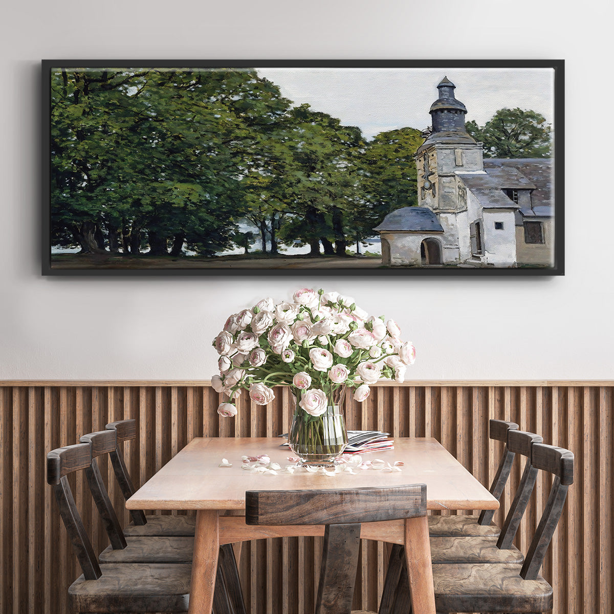 The Chapel Notre - Floater Framed Canvas Print
