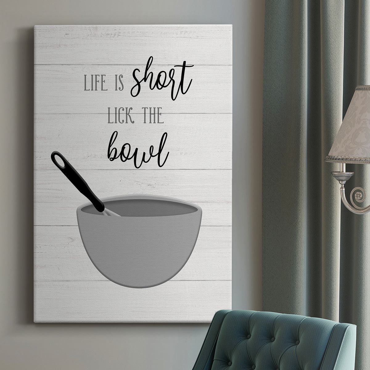 Lick the Bowl Premium Gallery Wrapped Canvas - Ready to Hang