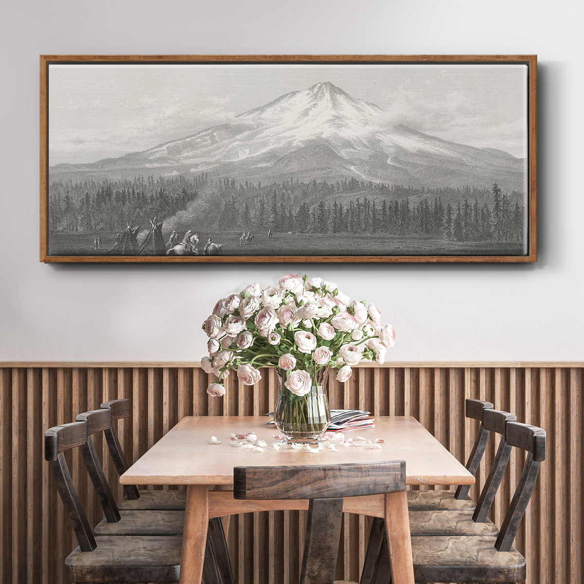 Mount Shasta - Floater Framed Canvas Print