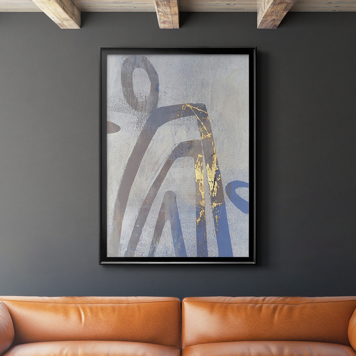Linx II - Modern Framed Canvas Print
