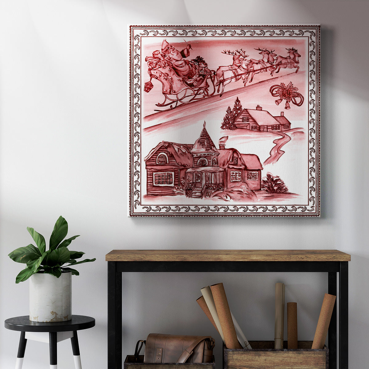 Christmas Wonderland Toile I - Canvas Art Print