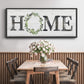 Gray Home Wreath - Floater Framed Canvas Print