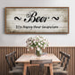 Beer Happy Hour - Floater Framed Canvas Print