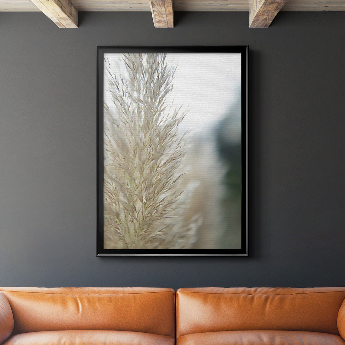 Subtle Grasses IV - Modern Framed Canvas Print