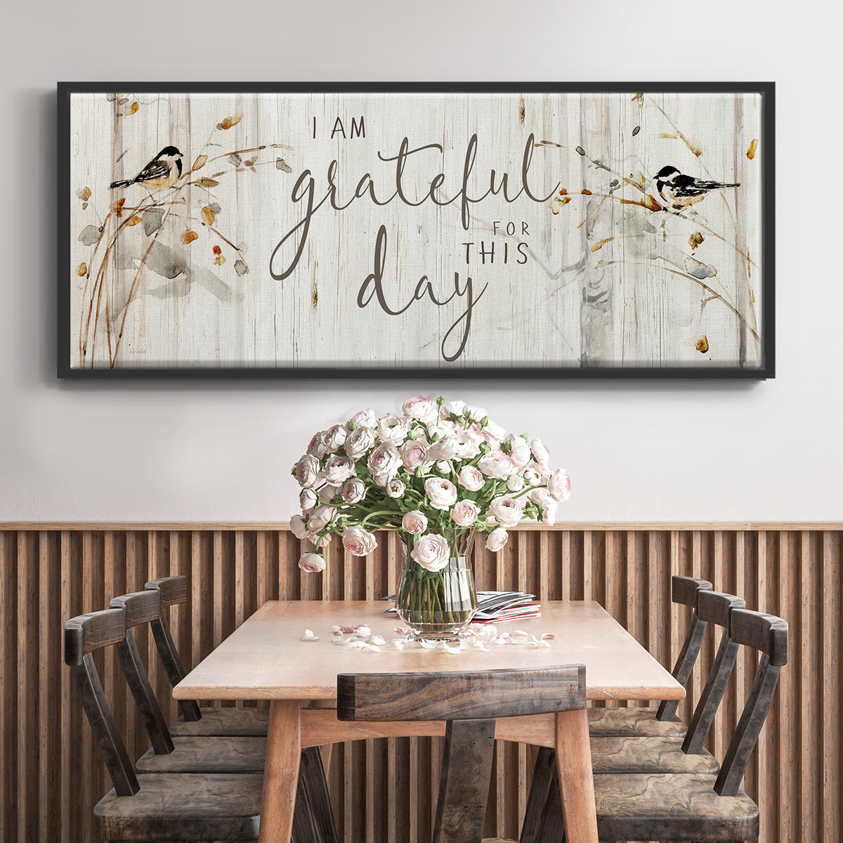Grateful for this Day - Floater Framed Canvas Print