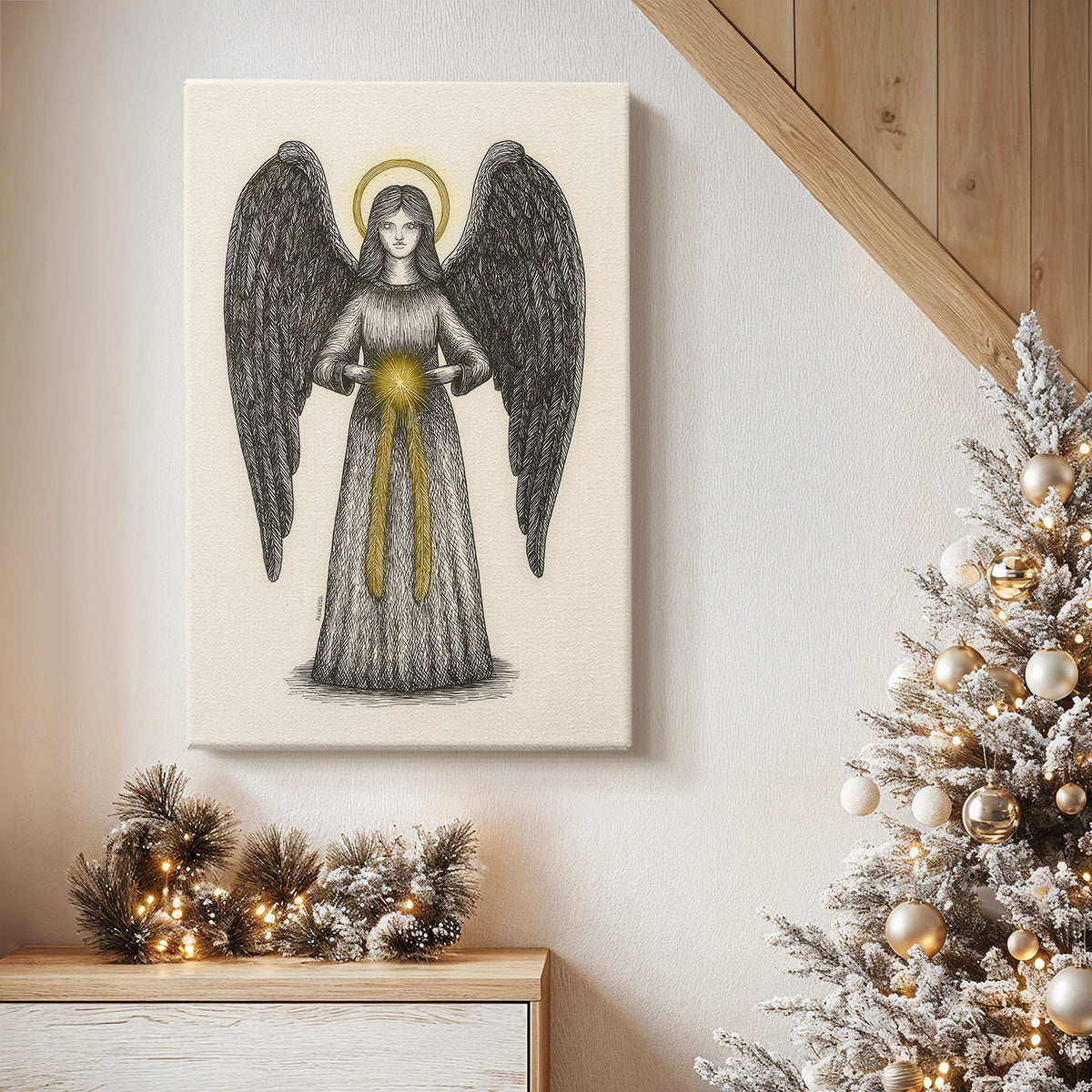 Frostlit Carols Serenade - Canvas Art Print