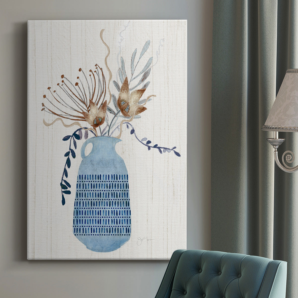 Boho Arrangement I Premium Gallery Wrapped Canvas - Ready to Hang