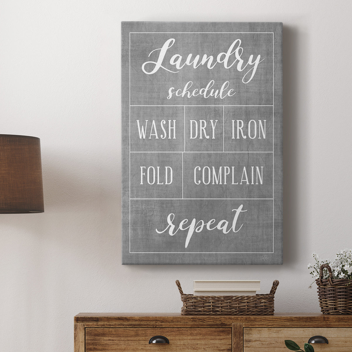 Laundry Schedule - Canvas Art Print