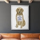 Love and Golden Retriever - Modern Framed Canvas Print