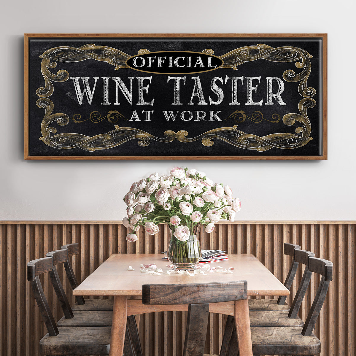 Wine Taster - Floater Framed Canvas Print
