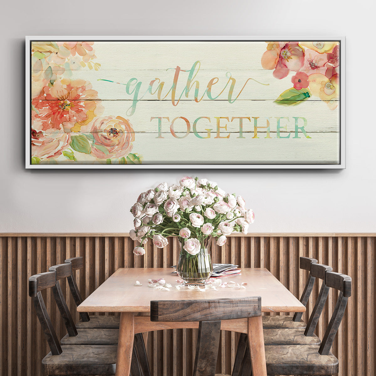 Gather Together - Floater Framed Canvas Print